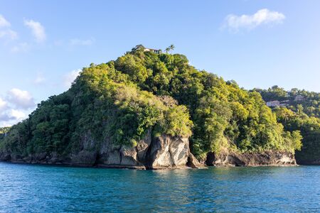 Saint Lucia, West Indies - Marigot bay entranceの写真素材