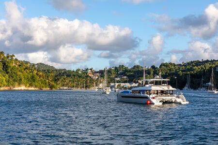 Saint Lucia, West Indies - Marigot bayの写真素材