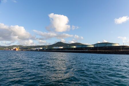 Saint Lucia, West Indies - St Lucia Oil Terminalの写真素材