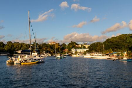 Saint Lucia, West Indies - Castries Harborの写真素材