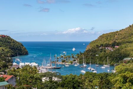 Saint Lucia, West Indies - Marigot bayの写真素材