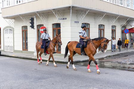 08 JAN 2020 - Port of Spain, Trinidad and Tobago - Horse Police
