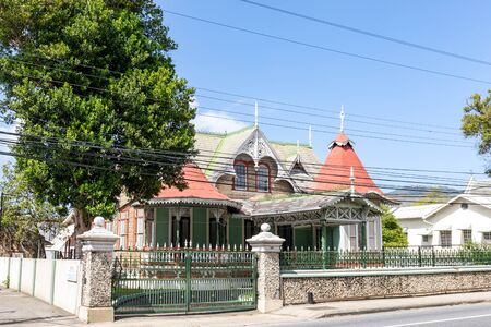 08 JAN 2020 - Port of Spain, Trinidad and Tobago - House in front of Queen's Park Savannahのeditorial素材