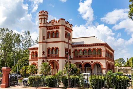 08 JAN 2020 - Port of Spain, Trinidad and Tobago - The magnificent seven houses : Archbishop's Houseのeditorial素材