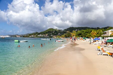 09 JAN 2020 - The Lime, Grenada, West Indies - Grande Anse beachのeditorial素材