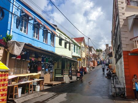 08 JAN 2020 - Port of Spain, Trinidad and Tobago - Shopping streetのeditorial素材