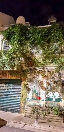 16 NOV 2019 - Fort de France, Martinique, FWI - Old building at nightのeditorial素材
