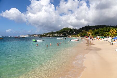 09 JAN 2020 - The Lime, Grenada, West Indies - Grande Anse beachのeditorial素材