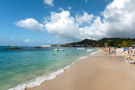 09 JAN 2020 - The Lime, Grenada, West Indies - Grande Anse beachのeditorial素材
