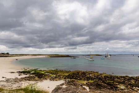 Saint-Nicolas Island, Glenan Islands, Finistere, Brittany, Franceの写真素材