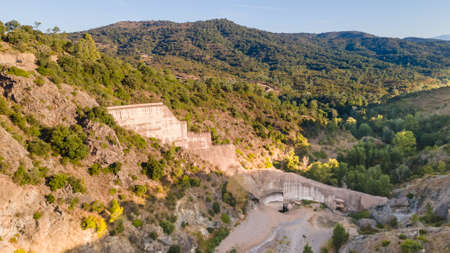 Malpasset Dam abandoned and broke in 1959 - Frejus, Var, Franceの写真素材