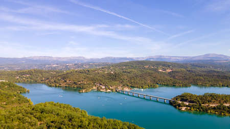 Saint-Cassien Lake - Var, Franceの写真素材