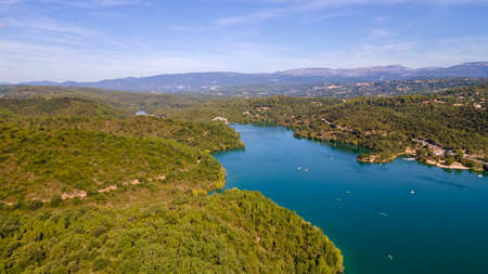 Saint-Cassien Lake - Var, Franceの写真素材