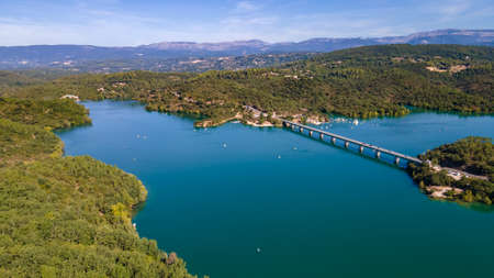 Saint-Cassien Lake - Var, Franceの写真素材
