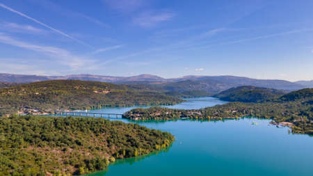 Saint-Cassien Lake - Var, Franceの写真素材