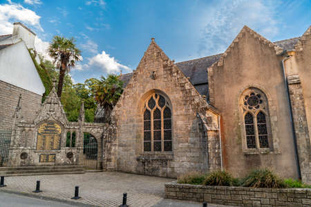 Benodet church, Finistere, Brittany, Franceのeditorial素材