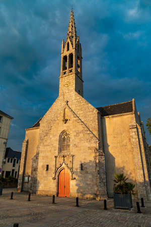 Benodet church, Finistere, Brittany, Franceのeditorial素材