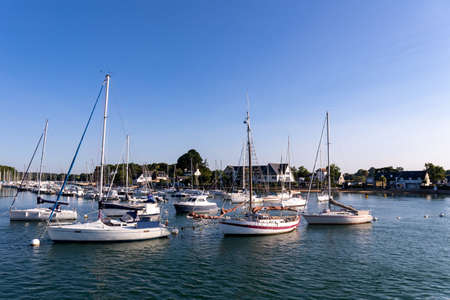 Conleau beach harbor, Vannes - Gulf of Morbihan, Brittany, Franceのeditorial素材