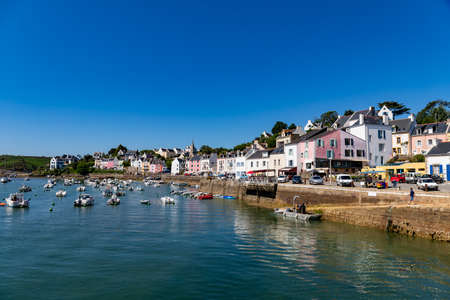 Sauzon, Belle-Ile-en-Mer Island, Brittany, Franceのeditorial素材