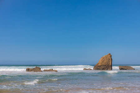Biarritz seafront, Basque Country, Franceの写真素材