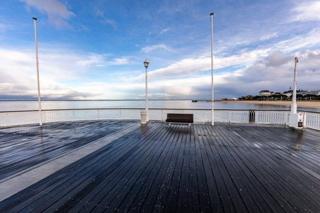 Thiers Pier in Arcachon, Aquitaine, Franceの写真素材