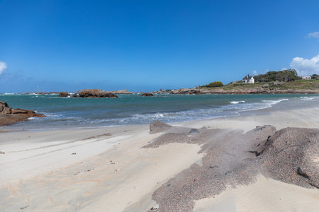 Beach of Tregastel, Cotes d'Armor, Brittany, Franceの写真素材