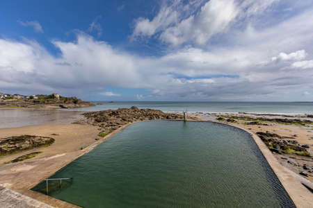 Sea pool of Saint-Quay-Portrieux Brittany, Franceの写真素材