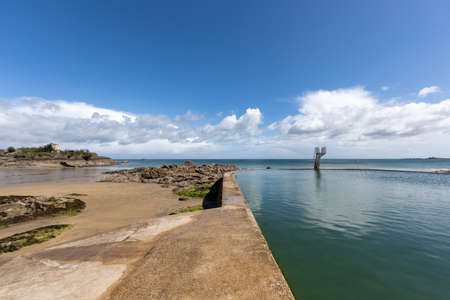 Sea pool of Saint-Quay-Portrieux, Cotes d'Armor, Brittany, Franceの写真素材
