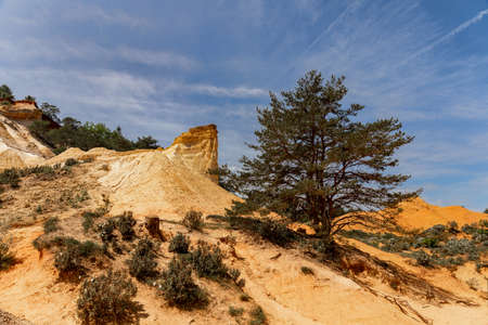 The Colorado Provencal: Ocher quarry in Lustrel, Luberon, Provence, south of France