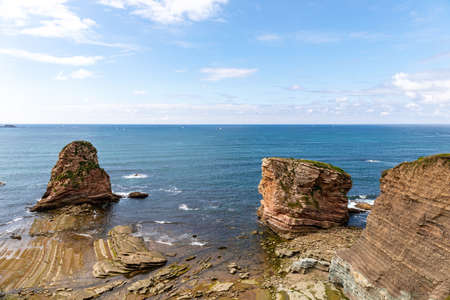Hendaye, Basque Country, France - Les Deux Jumeaux (The Two Twins)の写真素材