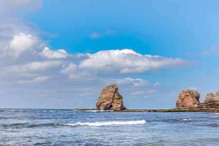 Les Deux Jumeaux (The Two Twins) in Hendaye, PyrÃ©nÃ©es-Atlantiques, Basque Country, Franceの写真素材