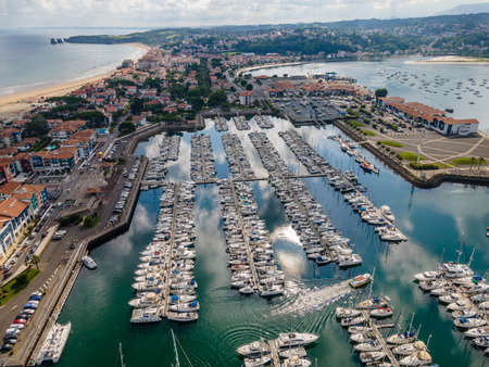 Hendaye, Basque Country, France - Sokoburu harborの写真素材