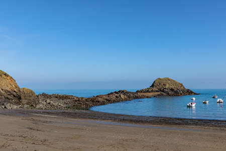 Saint-Marc beach in Treveneuc, near Saint-Quay Portrieux, Brittany, Franceの写真素材