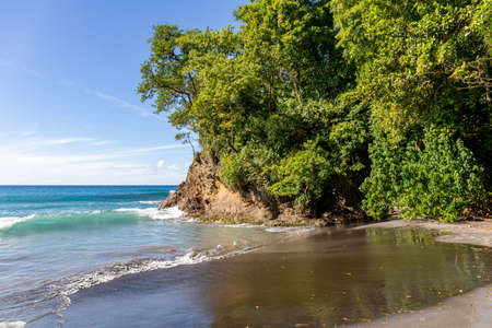 Anse Couleuvre beach - Le Precheur, Martinique French Antillesの写真素材