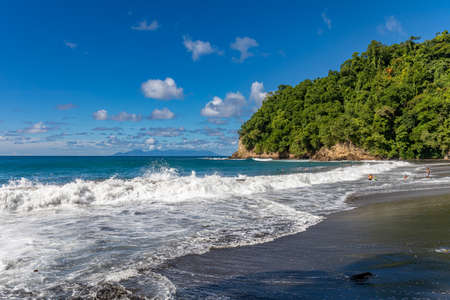 Anse Couleuvre beach - Le Precheur, Martinique French Antillesの写真素材