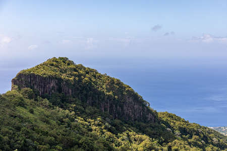 Hike to the top of Mount Pelee, Martinique, French Antillesの写真素材