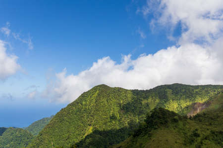 Hike to the top of Mount Pelee, Martinique, French Antillesの写真素材