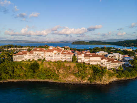 Building in Pointe du Bout, Les Trois-Ilets, Martinique, French Antillesの写真素材
