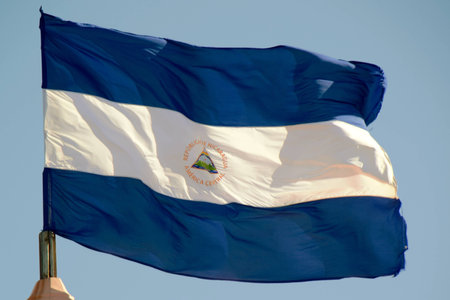 Nicaraguan flagの写真素材