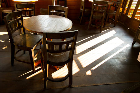 Desk group in coffee shopの写真素材