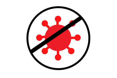 Sign caution coronavirus. Stop coronavirus.の写真素材