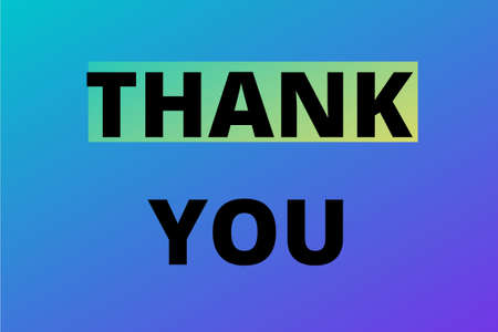 Thank you poster with spectrum brush strokes with gradient backgroundの写真素材