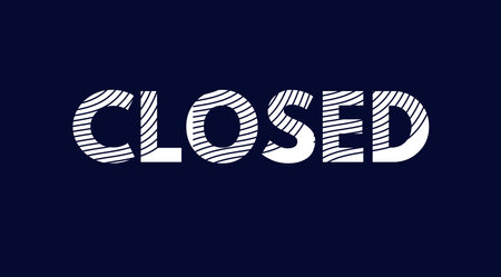 close poster. close sign. label ,Closed textの写真素材