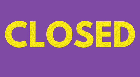 close poster. close sign. label ,Closed textの写真素材