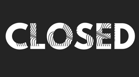 close poster. close sign. label ,Closed textの写真素材