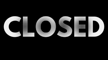 close poster. close sign. label ,Closed textの写真素材