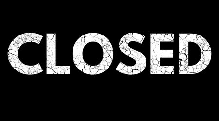 close poster. close sign. label ,Closed textの写真素材