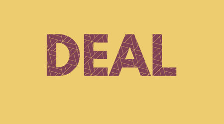 Deal lettering design , spelling the word deal on background.の写真素材