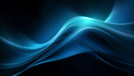 Abstract blue background with some smooth lines in it (see more in my portfolio)の素材