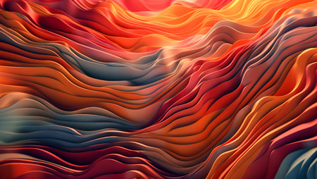 Abstract wavy background. 3d rendering, 3d illustration.の素材